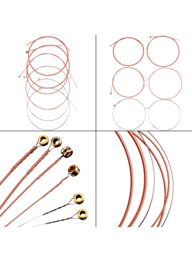 بيميمو طقم جرح نحاسي مغطى بطبقة أساسية للجيتار، مكون من 6 قطع. - Image 1